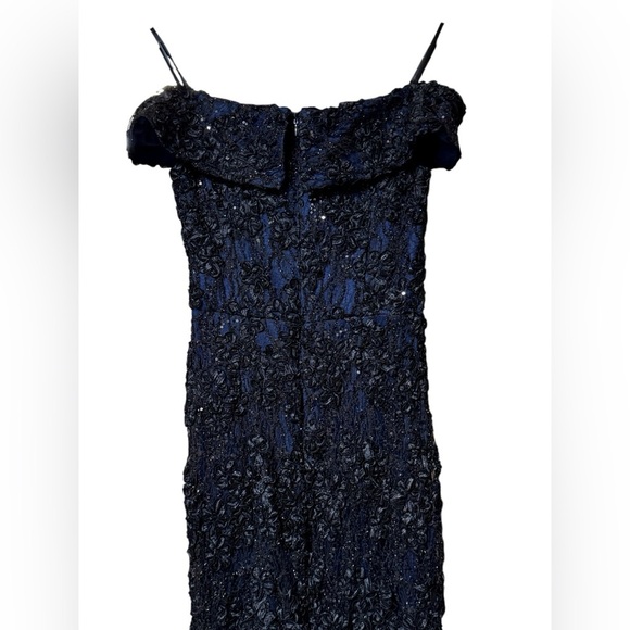 Xscape Evenings Off the Shoulder Sequin Lace Trumpet Gown - Picture 8 of 10